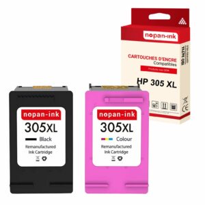 305XL Noir + Couleur – Cartouche d’encre compatible pour HP