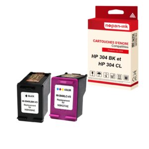 304XL Noir Couleur – Cartouche d’encre compatible pour HP