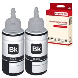 GI46 Noir - 2 Bouteille d'encre compatible pour CANON