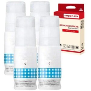 GI56 Cyan - 4 Bouteille d'encre compatible pour CANON