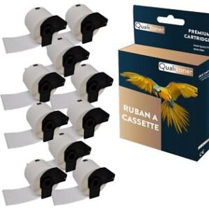 10 rouleau DK11202 étiquette de transport compatible pour Brother 62x100 mm