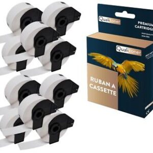 10 rouleau DK11203 étiquette de dossier compatible pour Brother 17x87 mm