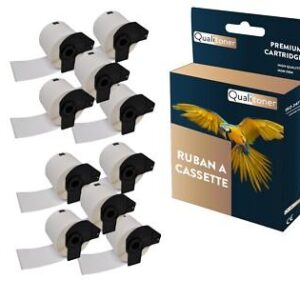 10 rouleau DK11208 Grandes étiquettes d'adresse compatible pour Brother 38x90 mm