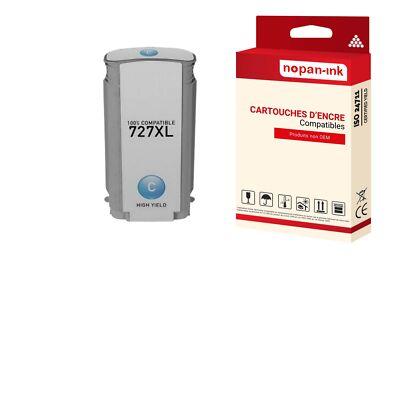 Cartouche pour HP 727 HP727 B3P19A F9J76A Compatible Cyan x 1 NOPAN-INK DesignJe