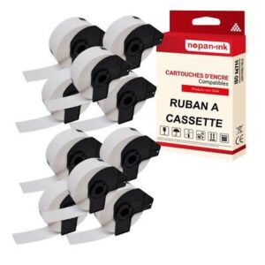 10 rouleau DK11219 étiquette ronde compatible pour Brother Ø 12 mm