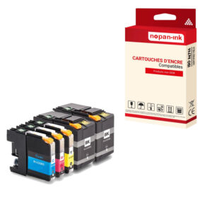 ENCRE compatible pour BROTHER LC22E Noir PK5 15,6ml 57,6ml 15,6ml