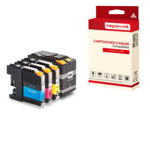 ENCRE compatible pour BROTHER LC22E multi-couleurs PK4 57,6ml 15,6ml