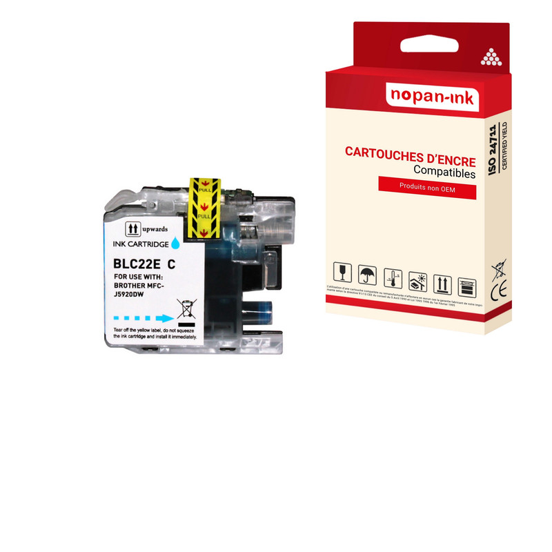 ENCRE compatible pour BROTHER LC22EC Cyan C 15,6ml