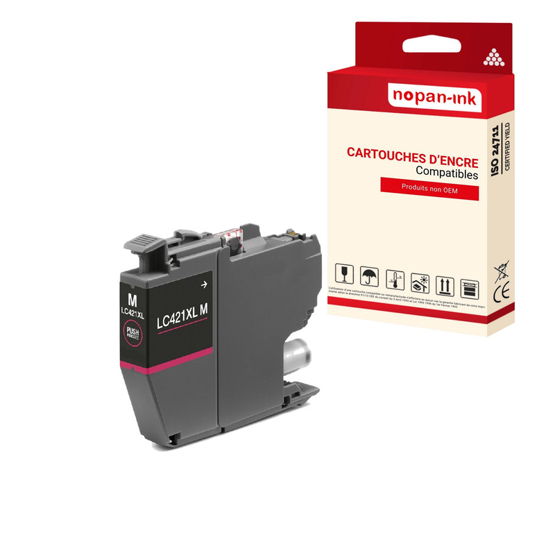 ENCRE compatible pour BROTHER LC421XL Magenta M 500 Pages