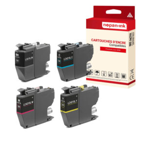 ENCRE compatible pour BROTHER LC421XL Multi-couleurs PK4 500 Pages
