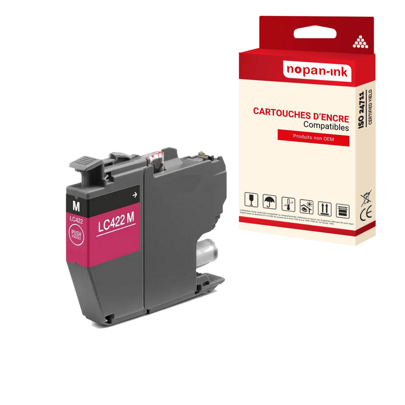 ENCRE compatible pour BROTHER LC422XL Magenta M 1500 Pages