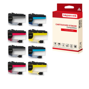 ENCRE compatible pour BROTHER LC424XL Multi-couleurs PK8 750 Pages