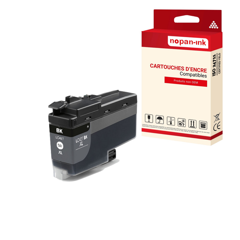 ENCRE compatible pour BROTHER LC427XL Noir BK 6000 Pages