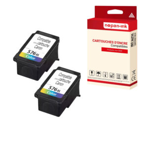 ENCRE compatible pour CANON CL576XL Multi-couleurs 2 CL 300 Pages