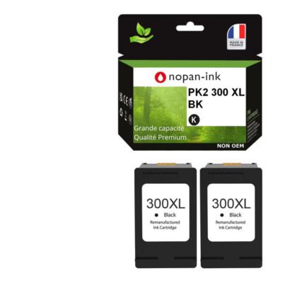2 Cartouche d'encre compatible pour HP 300 XL Noir CC641EE