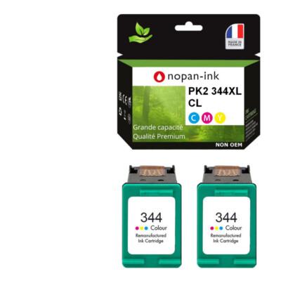 2 Cartouche d'encre compatible pour HP 344 XL Couleur C9363AE