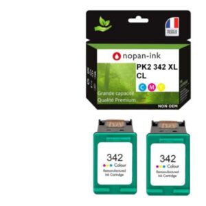 2 Cartouches d'encre compatible pour HP 342 XL Couleur C9361EE