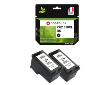 2 Cartouches d'encre compatible pour HP 350 XL Noir CB336EE