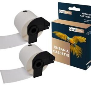 2 rouleau DK11202 étiquette de transport compatible pour Brother 62x100 mm