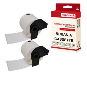 2 rouleau DK11209 Petite étiquette d'adresse compatible pour Brother 29x62 mm