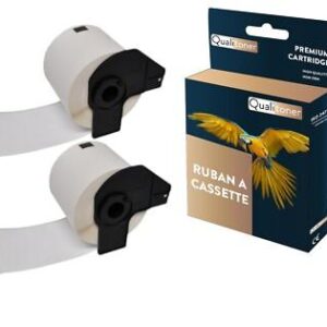 2 rouleau DK11209 Petite étiquette d'adresse compatible pour Brother 29x62 mm