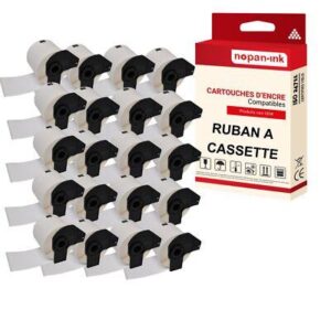 20 rouleau DK11202 étiquette de transport compatible pour Brother 62x100 mm