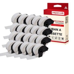 20 rouleau DK11219 étiquette ronde compatible pour Brother Ø 12 mm