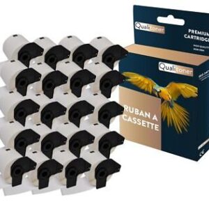20 rouleau DK11234 étiquette d'identification compatible pour Brother 60x86 mm