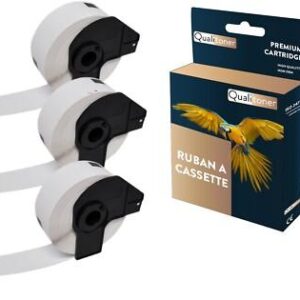 3 rouleau DK11218 étiquette ronde compatible pour Brother Ø 24 mm