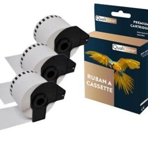 3 rouleau d'étiquettes DK22205 compatible pour Brother 62mm x 30,48m