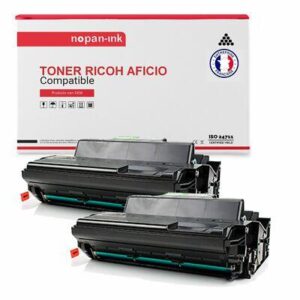 NOPAN-INK - Toner x2 400943 403180 407002 Noir compatible RICOH