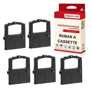 5 Ruban ML520/ML590/ML591 9002315 compatible pour OKI 8mm x 1,60m Noir - NOPAN