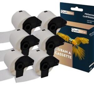 6 rouleau DK11202 étiquette de transport compatible pour Brother 62x100 mm