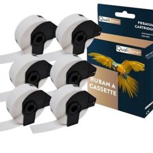 6 rouleau DK11218 étiquette ronde compatible pour Brother Ø 24 mm