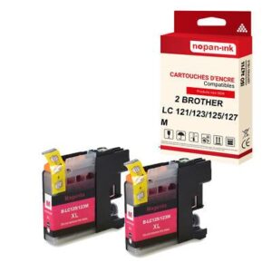 NOPAN-INK - x2 Cartouche compatible pour BROTHER LC125XL Magenta
