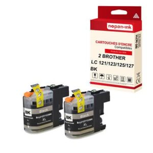 NOPAN-INK - x2 Cartouche compatible pour BROTHER LC127XL Noir