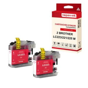 NOPAN-INK - x2 Cartouche compatible pour BROTHER LC223XL Magenta