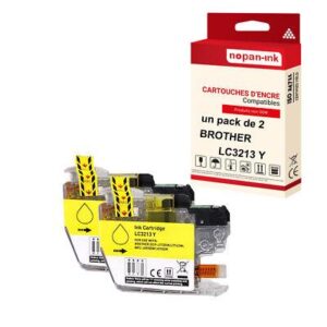 NOPAN-INK - x2 Cartouche compatible pour BROTHER LC3213XL Jaune