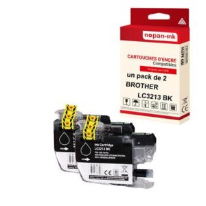 NOPAN-INK - x2 Cartouche compatible pour BROTHER LC3213XL Noir