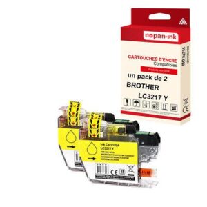 NOPAN-INK - x2 Cartouche compatible pour BROTHER LC3217XL Jaune