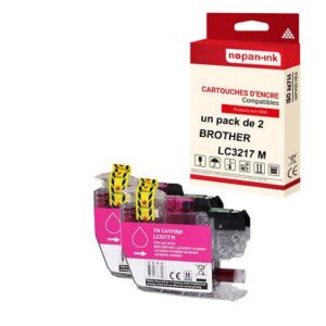 NOPAN-INK - x2 Cartouche compatible pour BROTHER LC3217XL Magenta