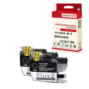 NOPAN-INK - x2 Cartouche compatible pour BROTHER LC3217XL Noir