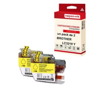NOPAN-INK - x2 Cartouche compatible pour BROTHER LC3219XL Jaune