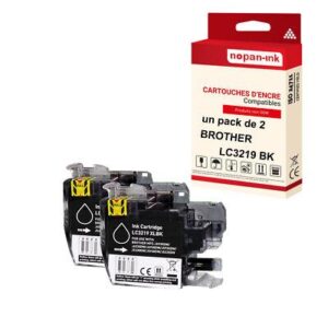 NOPAN-INK - x2 Cartouche compatible pour BROTHER LC3219XL Noir