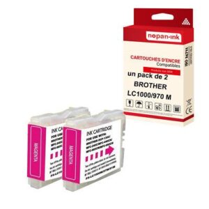 NOPAN-INK - x2 Cartouche compatible pour BROTHER LC970XL Magenta