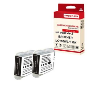 NOPAN-INK - x2 Cartouche compatible pour BROTHER LC970XL Noir