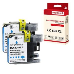 NOPAN-INK - x2 Cartouche compatible pour Brother LC525 XL Cyan
