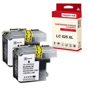 NOPAN-INK - x2 Cartouche compatible pour Brother LC529 XL Noir