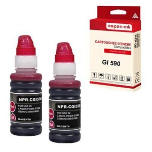 NOPAN-INK - x2 Cartouche compatible pour Canon GI590 Magenta