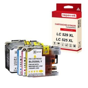 NOPAN-INK - x4 Cartouche compatible Brother LC529 XL LC525 XL Noir + Couleur